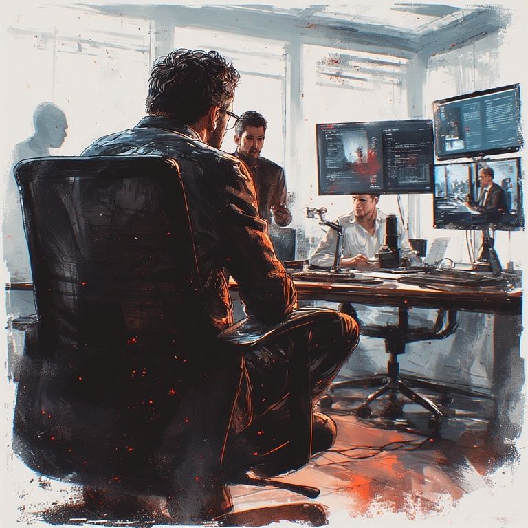 Glowing shield with an upward-trending bar graph in the center, surrounded by digital light rays and abstract technology icons, symbolizing cybersecurity and financial growth.